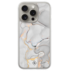 Casimoda iPhone 15 Pro Max hybride hoesje - Marmer grijs