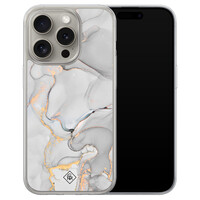 Casimoda iPhone 15 Pro Max hybride hoesje - Marmer grijs