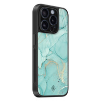 Casimoda iPhone 15 Pro glazen hardcase - Touch of mint