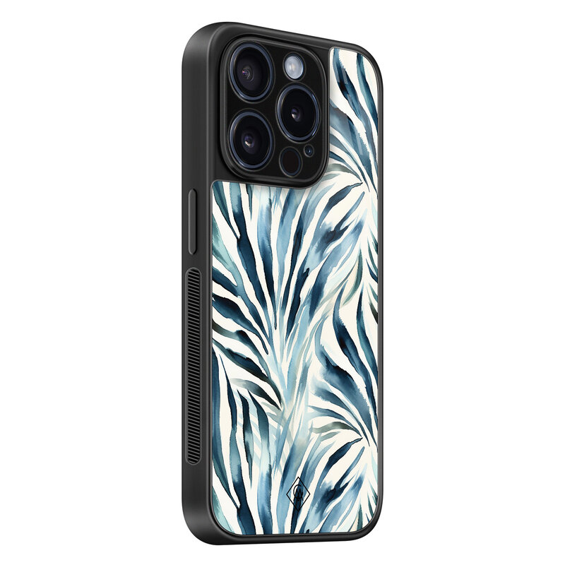 Casimoda iPhone 15 Pro glazen hardcase - Japandi waves
