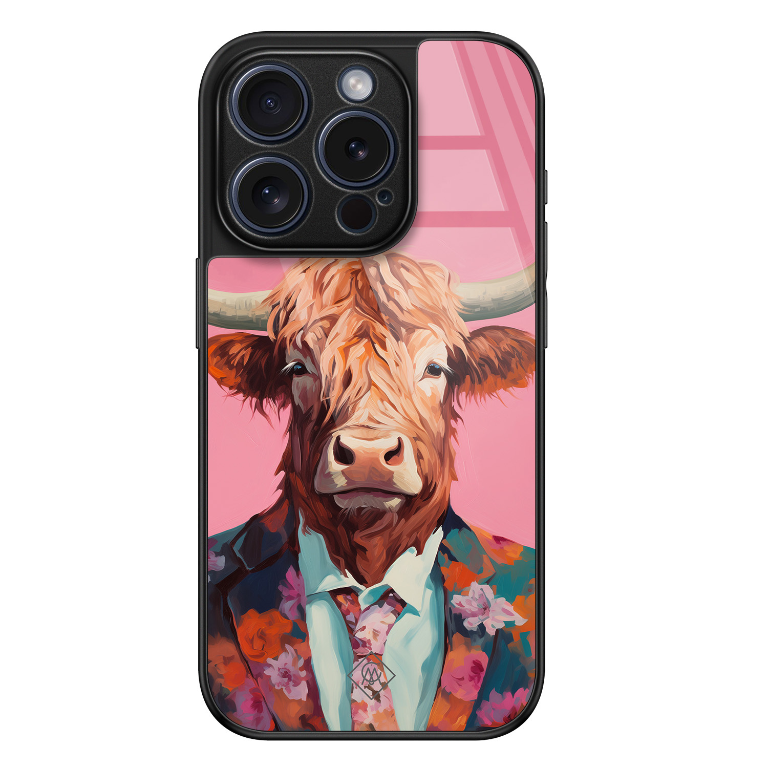 iPhone 15 Pro glazen hardcase Schotse Hooglander