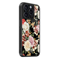Casimoda iPhone 15 Pro glazen hardcase - Flowerpower