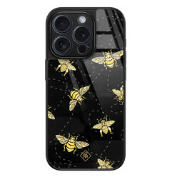Casimoda iPhone 15 Pro glazen hardcase - Bee yourself