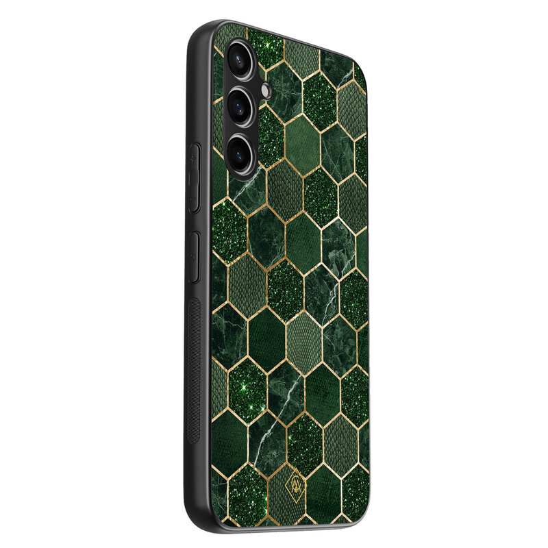 Casimoda Samsung Galaxy A54 hoesje - Kubus groen