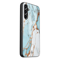 Casimoda Samsung Galaxy A54 hoesje - Marmer lichtblauw