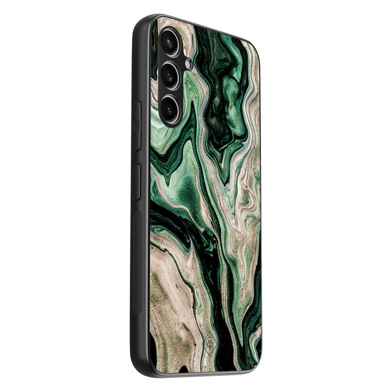 Casimoda Samsung Galaxy A54 hoesje - Green waves