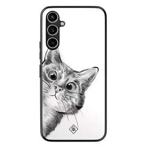 Casimoda Samsung Galaxy A54 hoesje - Peekaboo kat