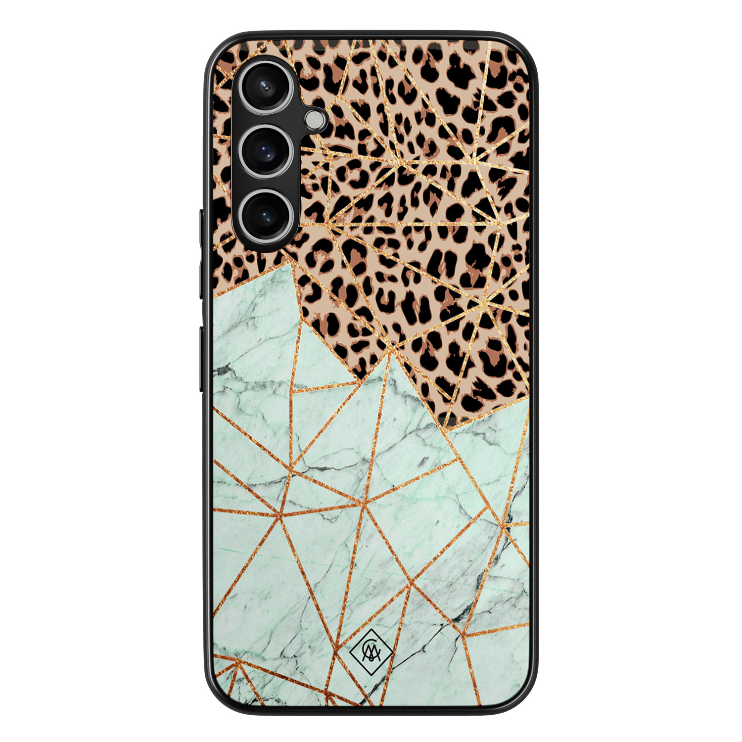 Samsung Galaxy A54 hoesje - Luipaard marmer mint