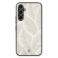 Casimoda Samsung Galaxy S23 FE hoesje - Palmy leaves beige