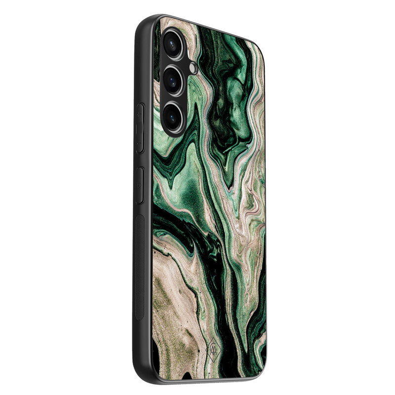 Casimoda Samsung Galaxy S23 FE hoesje - Green waves