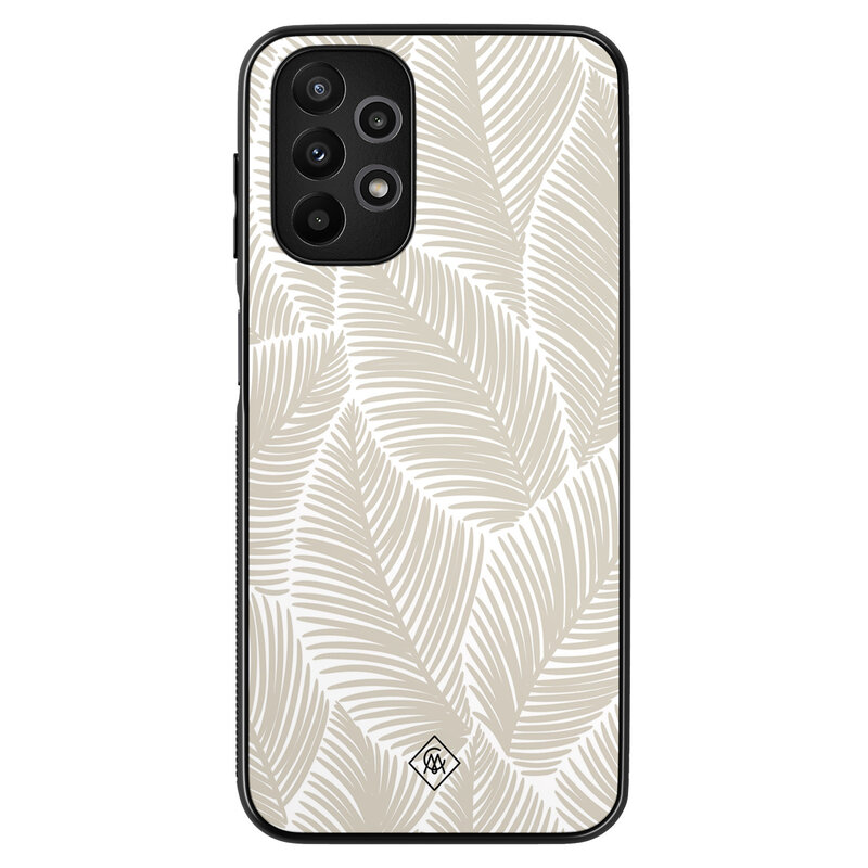 Casimoda Samsung Galaxy A13 4G hoesje - Palmy leaves beige