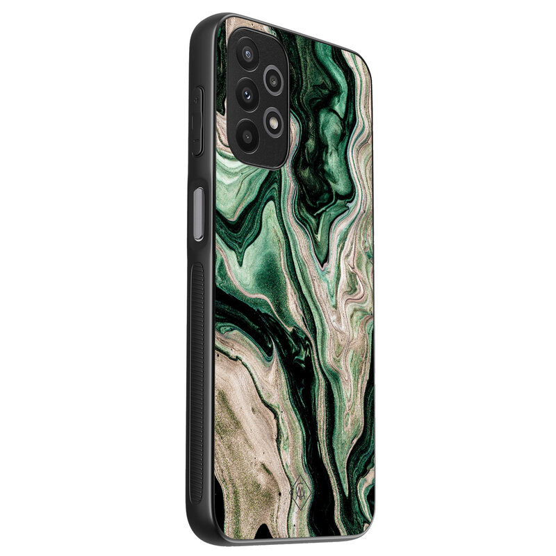 Casimoda Samsung Galaxy A13 4G hoesje - Green waves