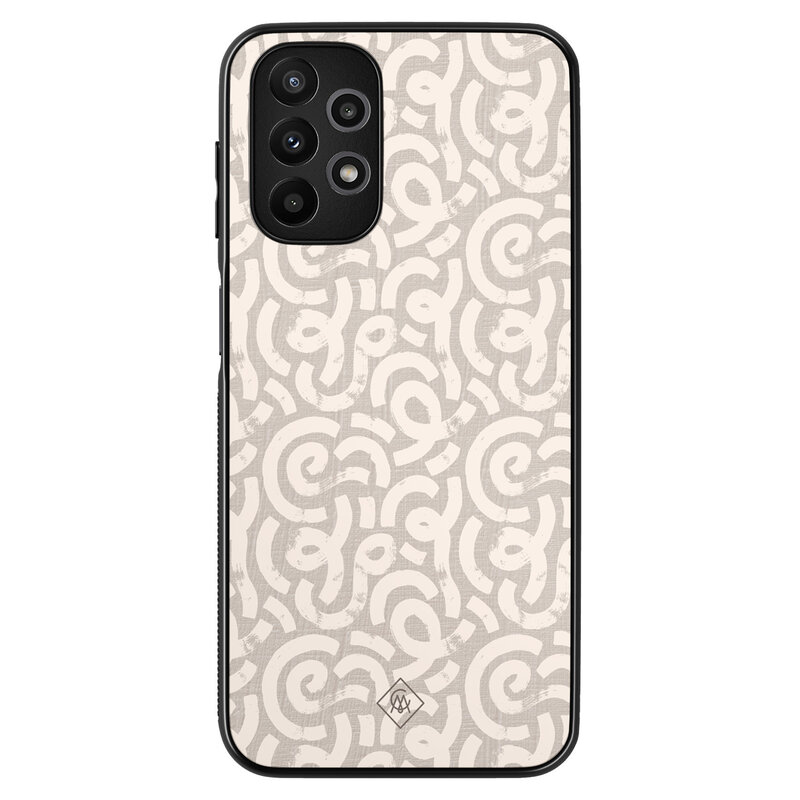 Casimoda Samsung Galaxy A13 4G hoesje - Ivory abstraction