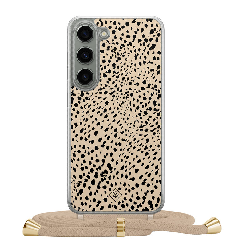 Casimoda Samsung Galaxy S23 hoesje met beige koord - Spot on