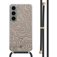 Casimoda Samsung Galaxy S23 hoesje met zwart koord - Abstract lines