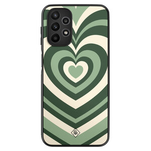 Casimoda Samsung Galaxy A23 hoesje - Hart swirl groen