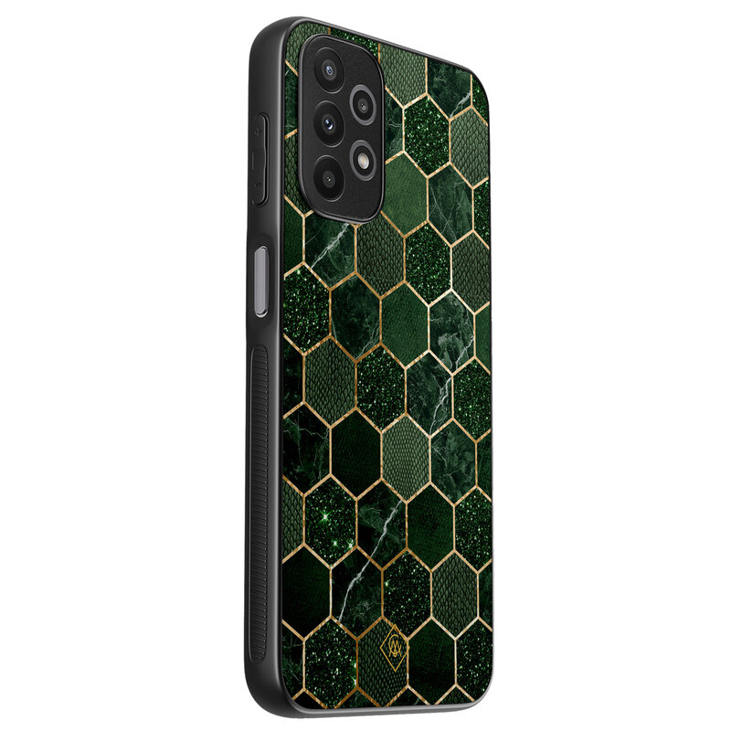 Casimoda Samsung Galaxy A23 hoesje - Kubus groen