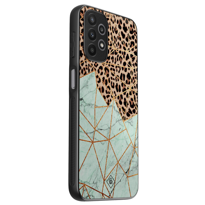 Casimoda Samsung Galaxy A23 hoesje - Luipaard marmer mint