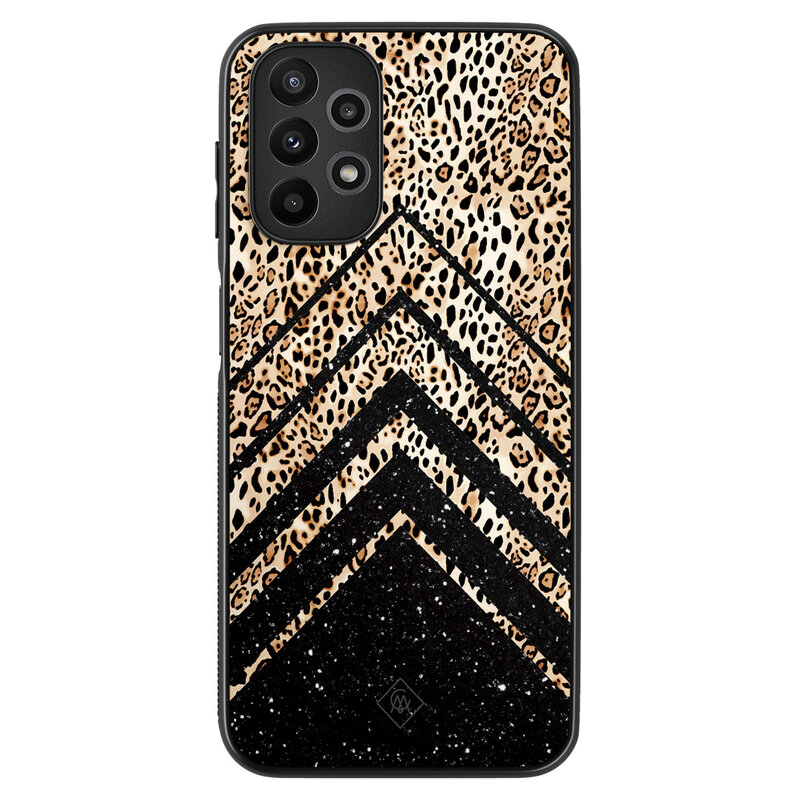 Casimoda Samsung Galaxy A23 hoesje - Chevron luipaard