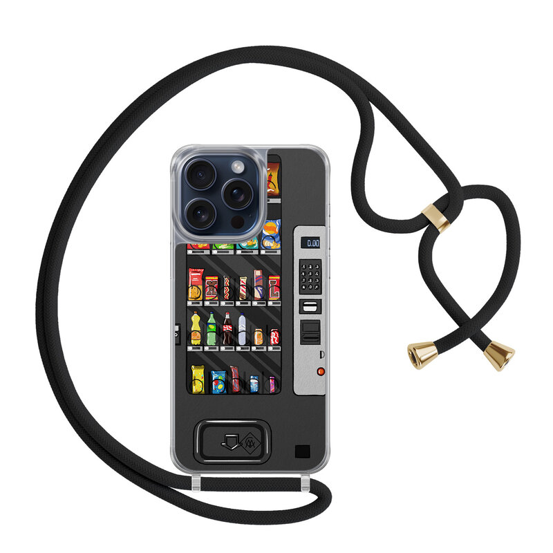 Casimoda iPhone 15 Pro Max hoesje met zwart koord - Snoepautomaat