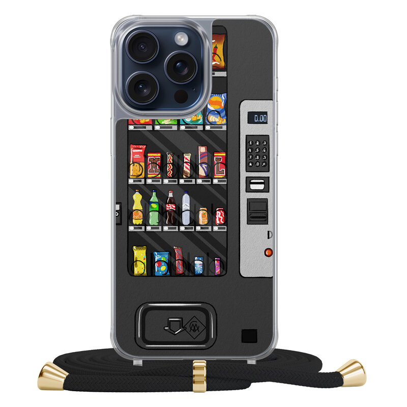 Casimoda iPhone 15 Pro Max hoesje met zwart koord - Snoepautomaat