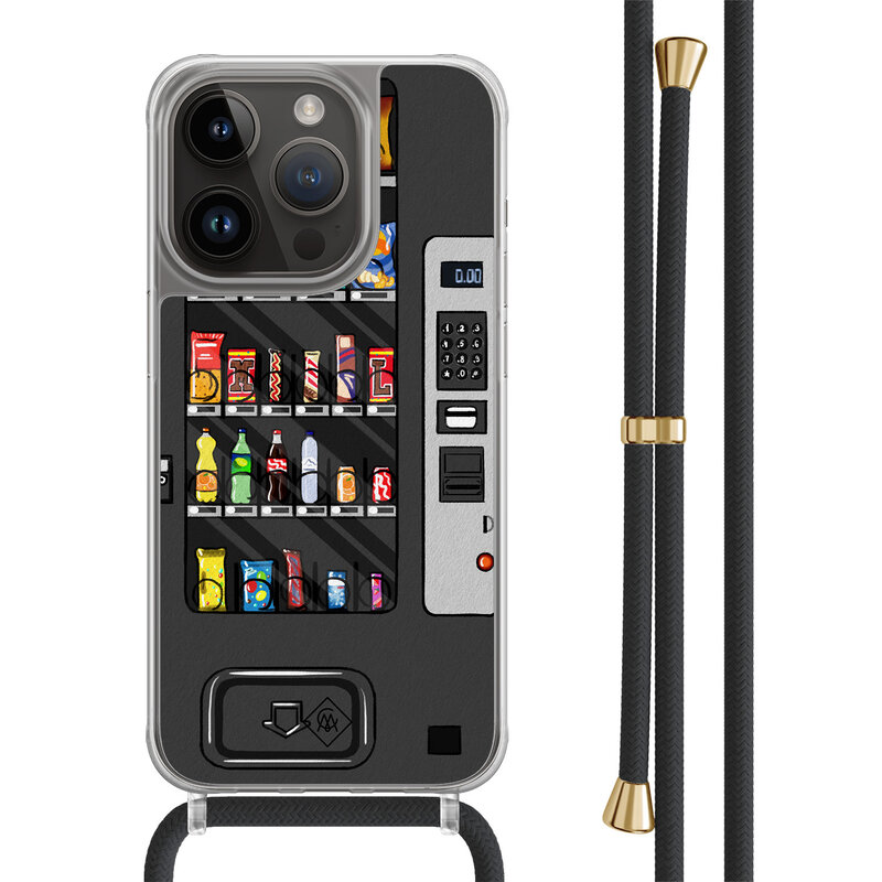 Casimoda iPhone 14 Pro hoesje met zwart koord - Snoepautomaat