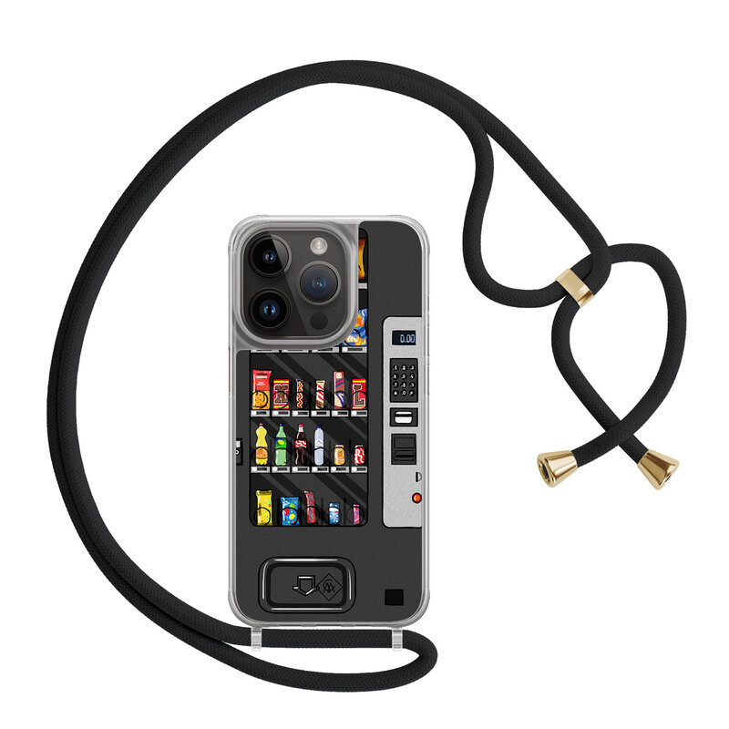 Casimoda iPhone 14 Pro hoesje met zwart koord - Snoepautomaat
