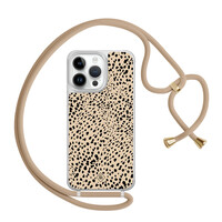 Casimoda iPhone 14 Pro Max hoesje met beige koord - Spot on