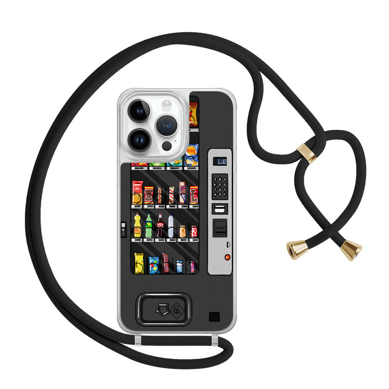 Casimoda iPhone 14 Pro Max hoesje met zwart koord - Snoepautomaat