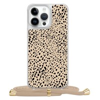 Casimoda iPhone 13 Pro Max hoesje met beige koord - Spot on