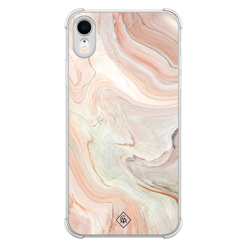 Casimoda iPhone XR shockproof hoesje - Marmer waves