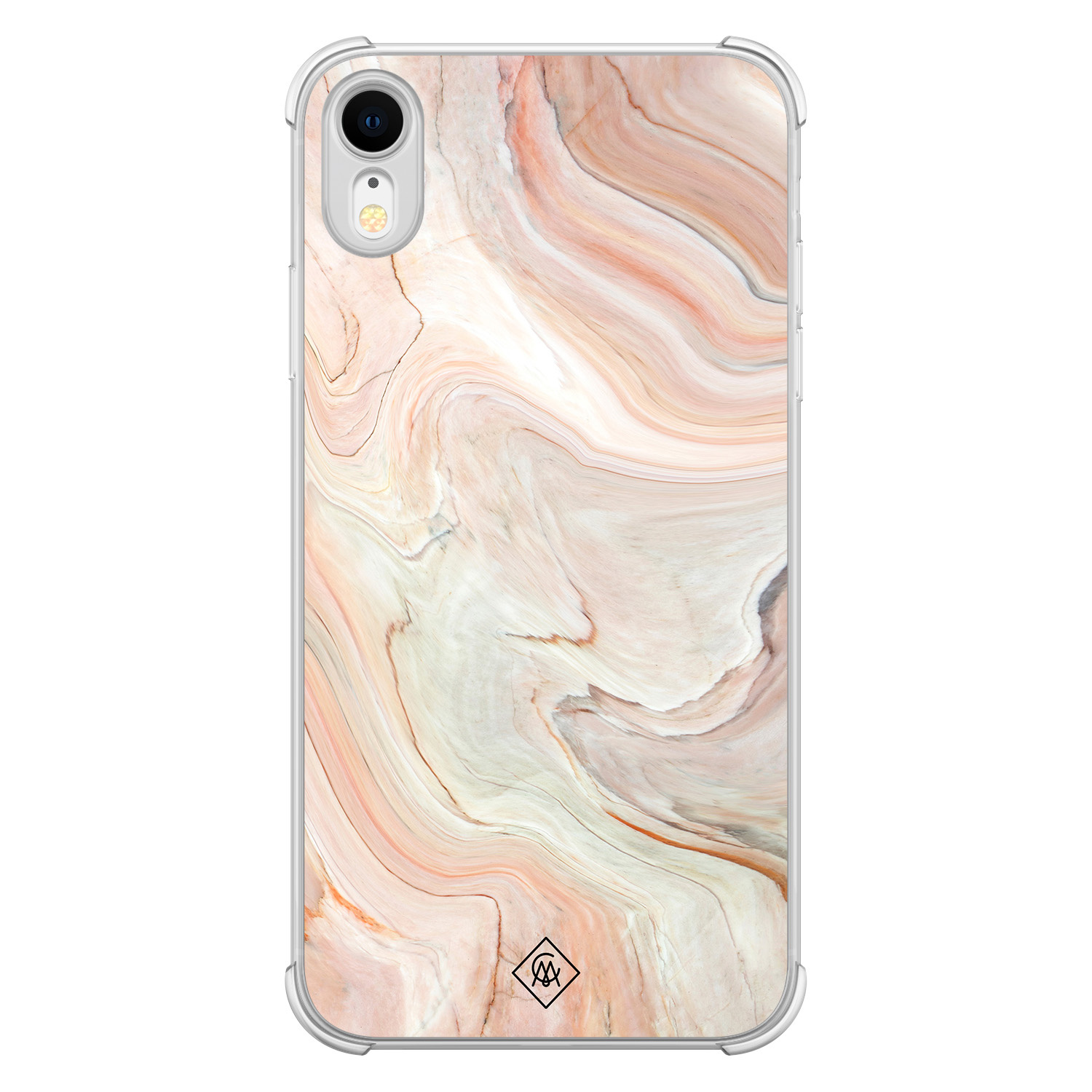 iPhone XR shockproof hoesje - Marmer waves