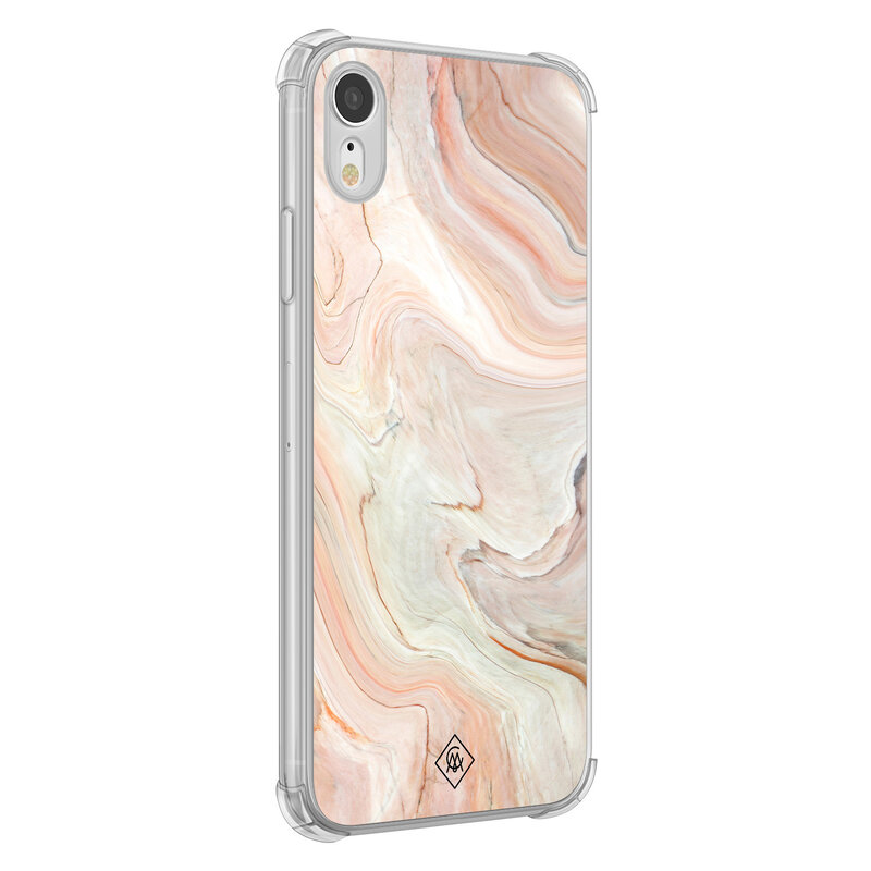Casimoda iPhone XR shockproof hoesje - Marmer waves