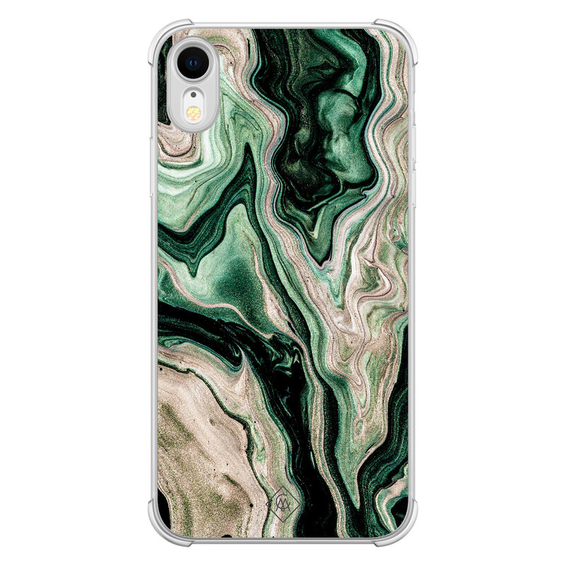 Casimoda iPhone XR shockproof hoesje - Green waves