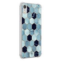 Casimoda iPhone XR shockproof hoesje - Blue cubes