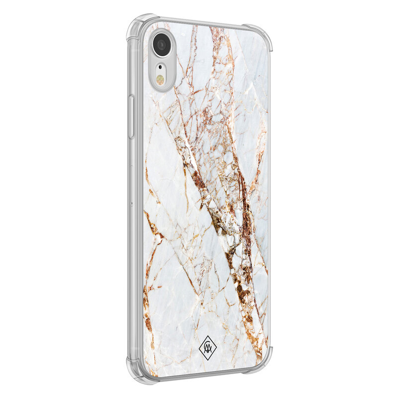 Casimoda iPhone XR shockproof hoesje - Marmer goud