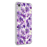 Casimoda iPhone XR shockproof hoesje - Floral violet