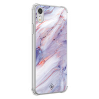 Casimoda iPhone XR shockproof hoesje - Marmer paars