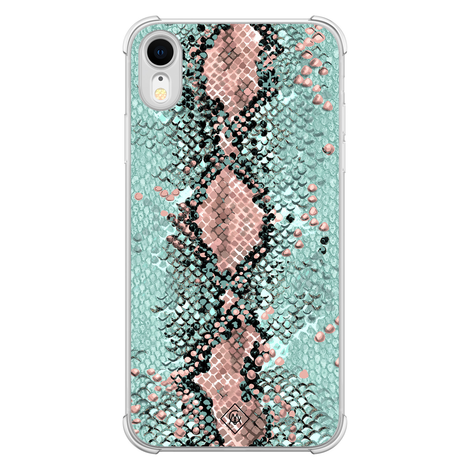 iPhone XR shockproof hoesje - Snake pastel