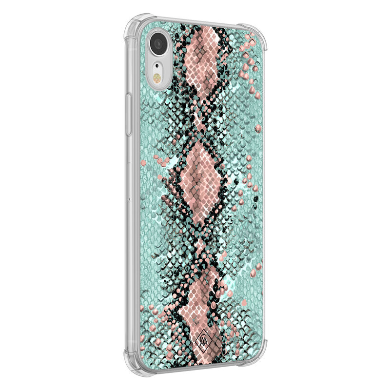 Casimoda iPhone XR shockproof hoesje - Snake pastel