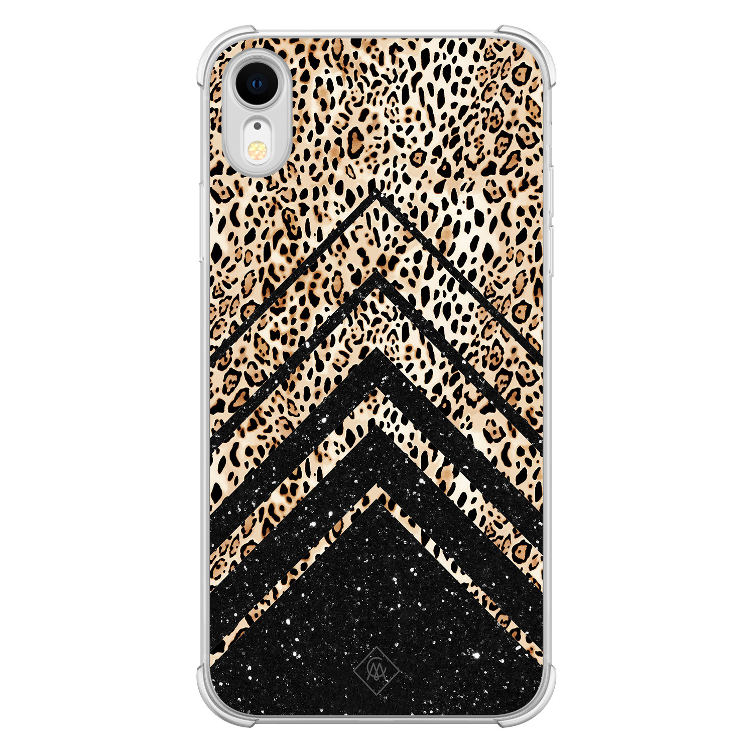 iPhone XR shockproof hoesje - Chevron luipaard