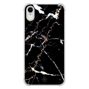 Casimoda iPhone XR shockproof hoesje - Marmer zwart