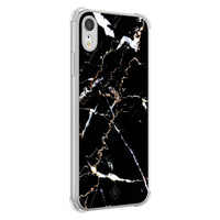 Casimoda iPhone XR shockproof hoesje - Marmer zwart