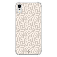 Casimoda iPhone XR shockproof hoesje - Ivory abstraction