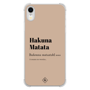 Casimoda iPhone XR shockproof hoesje - Hakuna matata