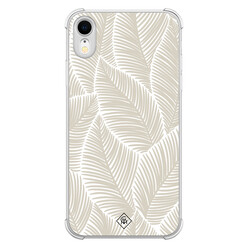 Casimoda iPhone XR shockproof hoesje - Palmy leaves beige