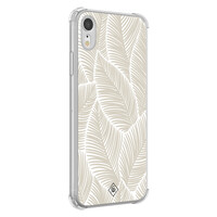 Casimoda iPhone XR shockproof hoesje - Palmy leaves beige