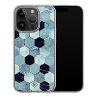 Casimoda iPhone 13 Pro hybride hoesje - Blue cubes