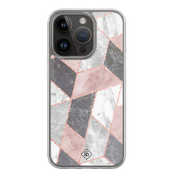 Casimoda iPhone 13 Pro hybride hoesje - Stone grid