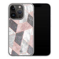 Casimoda iPhone 13 Pro hybride hoesje - Stone grid